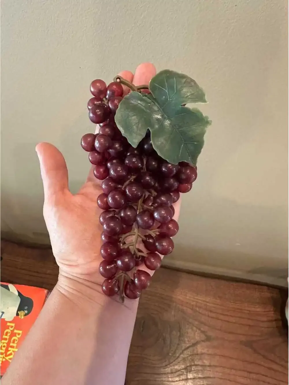 Vintage Set of Bunches of Fake Plastic Grapes, Various Colors and Sizes